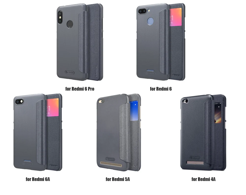 Xiaomi Redmi 6 Pro NILLKIN Sparkle Luxury Redmi 6A Flip Leather Back Cover Nilkin Xiaomi Redmi 5A Phone Case Xiaomi Redmi 4A 6 1