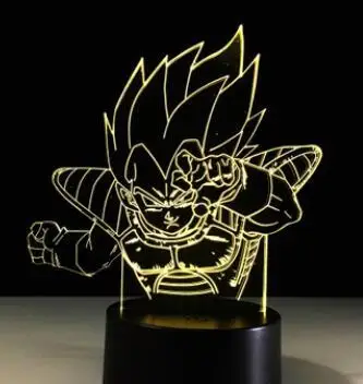 Dragonball мультфильм 3D светодиодный стерео Night Light Создать Настольная лампа с сенсорным 7 цветов изменить огни для фонарь для спальни подарок для детей - Испускаемый цвет: style 7