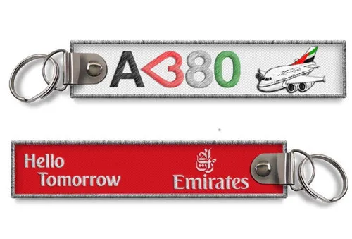Hello завтра Эмираты я люблю A380 брелки - Название цвета: RBF White Red
