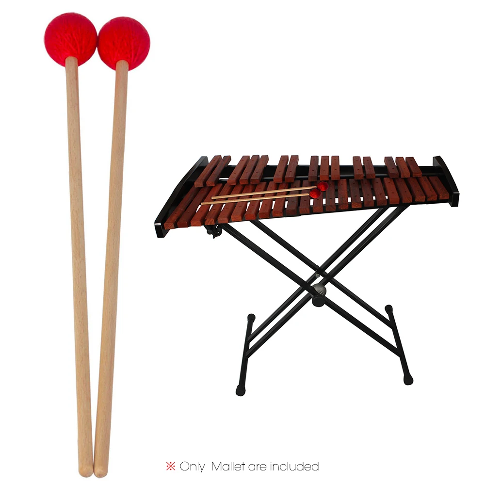 1 пара Середина Marimba палка молоток ксилофон Glockensplel молоток с ручки из бука Ударный комплект инструмент Аксессуары молоток