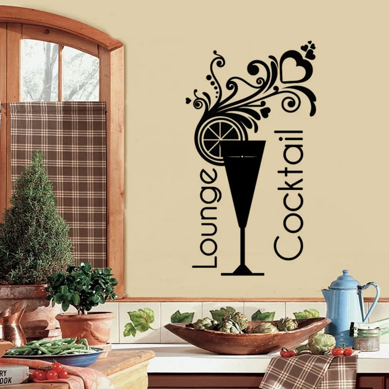 Buy Cocktail lounge Vinyl Wall Stickers Restaurant