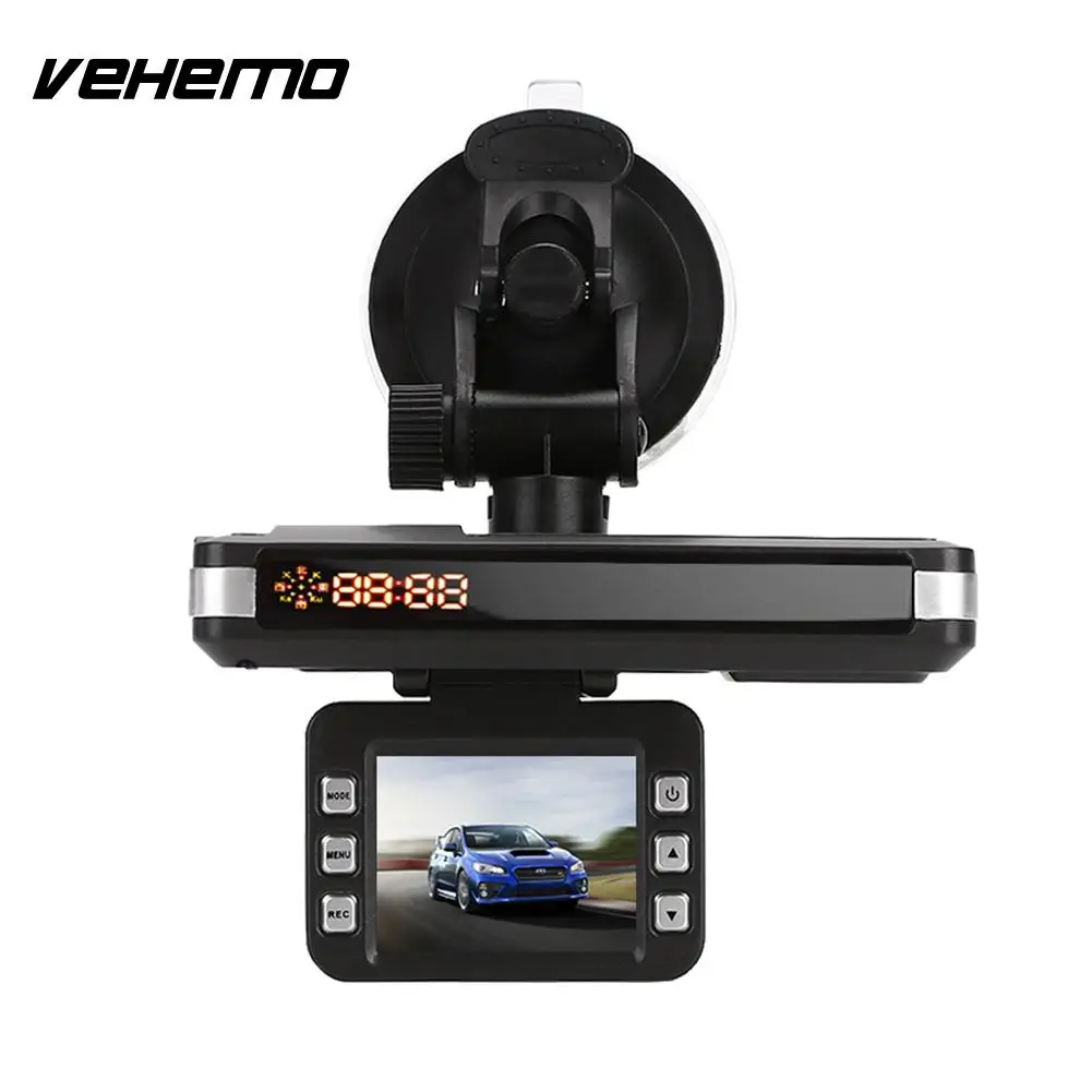 

Vehemo 720P 2 in 1 Car Speed Laser Car Camera Radar Voice Alert Warning Car DVR Rocorder Speed Control Detector 360 Drgrees