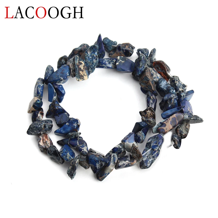 Wholesale Natural Irregular 8-12mm Chips Beads Dark Blue Imperial Stone Fit DIY Charm Strand Bracelets Jewelry Findings | Украшения и