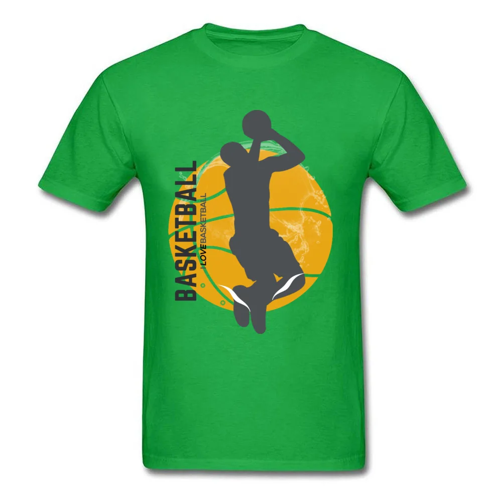 Basketball i love basketball Casual Summer/Fall Cotton Round Collar Mens T Shirt Customized T Shirts Brand Short Sleeve T Shirt Basketball i love basketball green