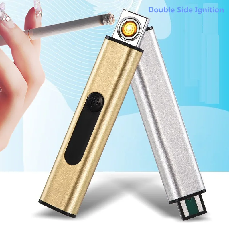 Double side Ignition Usb Electronic Cigarette Lighter Flameless