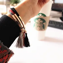 Режим черных ювелирных изделий, модные простые кожаные браслеты, браслеты, подарки для женщин и дочек