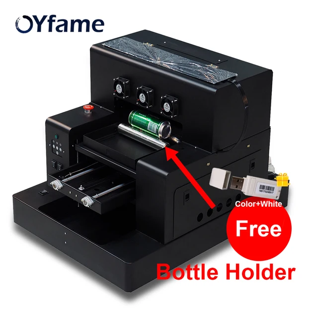 Cheap OYfame A3 UV Printer bottle A3 uv printer with free Bottle Holder for Phone case Bottle Cylinder Metal Glass uv printing machine Cheap OYfame A3 UV Printer bottle A3 uv printer with free Bottle Holder for Phone case Bottle Cylinder Metal Glass uv printing machine
