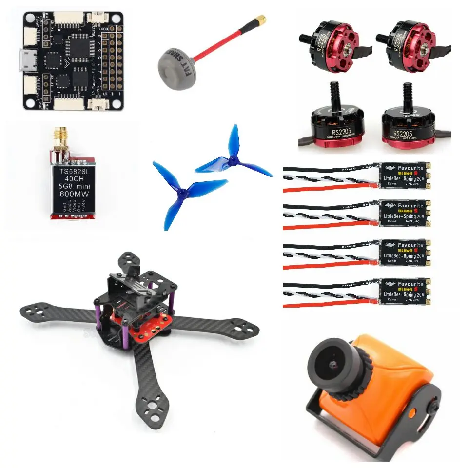 Martian 220 FPV Racing Drone Quadcopter LittleBee BLHeli_S 20A DSHOT ESC F3 F4 Emax RS2205 2300KV 5051 Prop Eachine Wizard X220