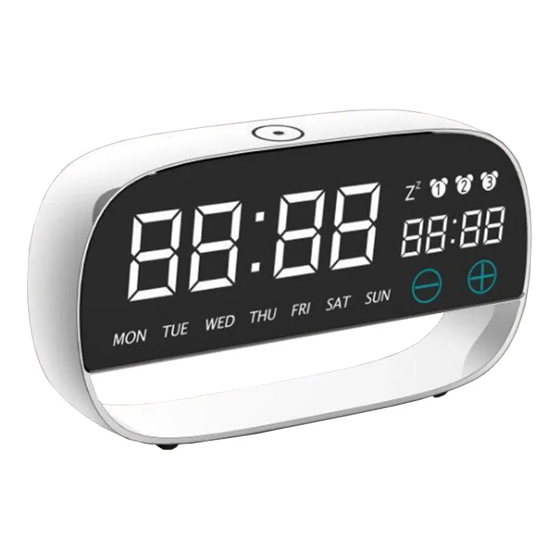 EAAGD LED Digital Touch Alarm Clock with Night Light 3 Alarms Setting