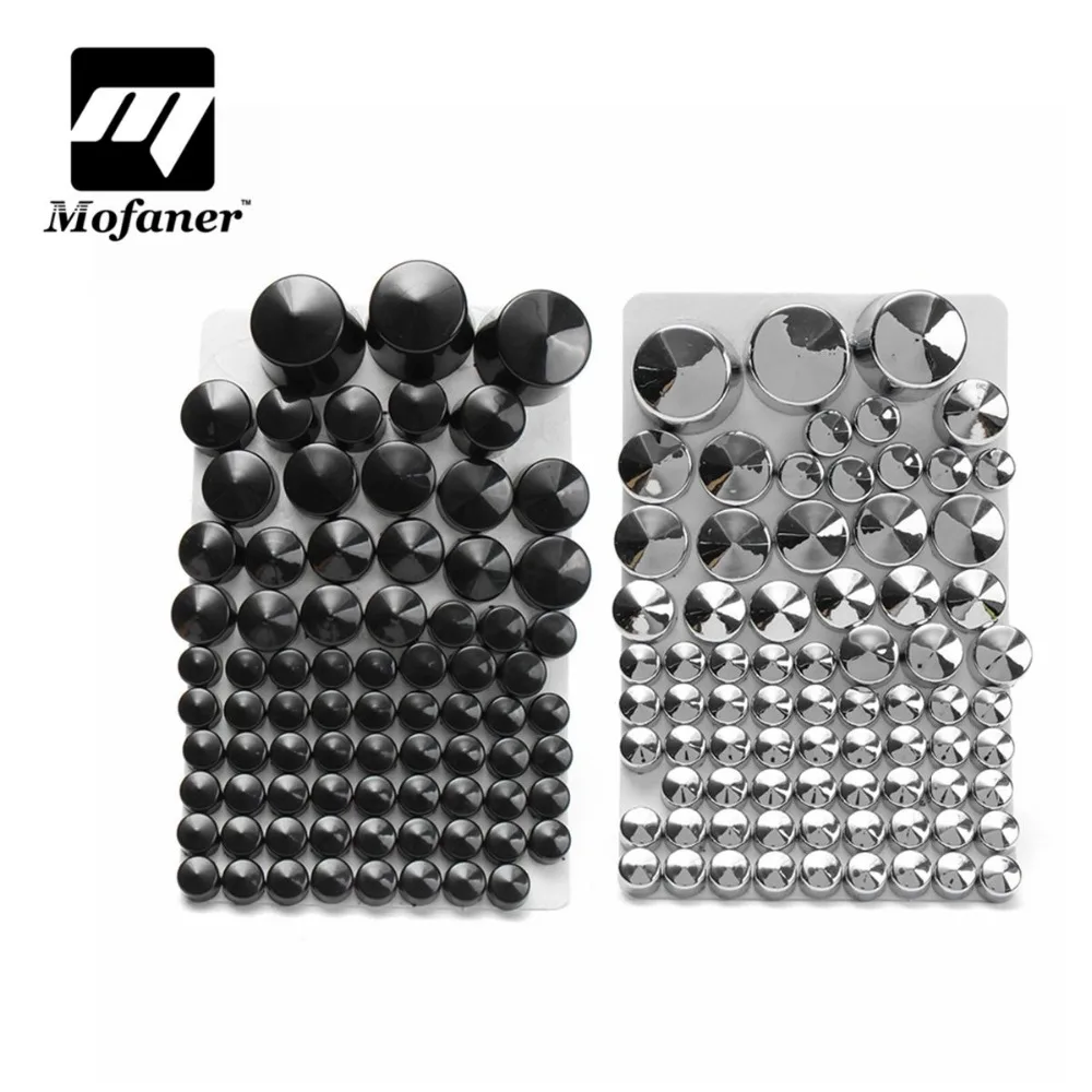 

Chrome ABS Bolt Toppers Bolt Cap For Harley/Davidson/Softail/Twin/Cam 1984-2006 Silver/Black 87 pcs