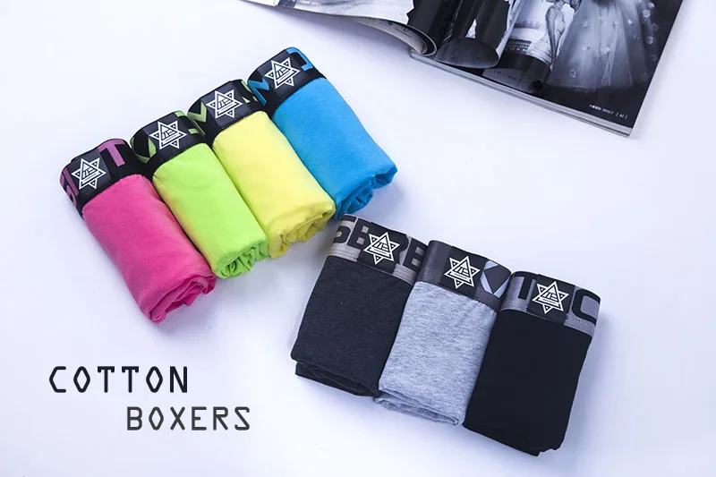 4PCS Men Underwear Cotton Plus Size Boxers 3XL Calvinfully Breathable Mens Underwear 2XL Calzoncillos Hombre Boxer Cueca Cockon02