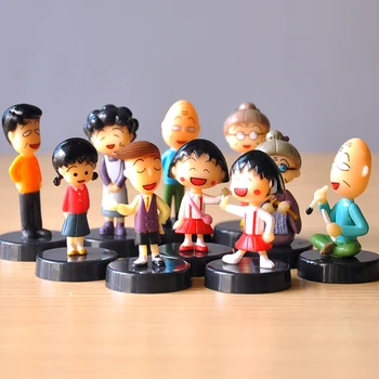 

10pcs/lot 7cm cosplay Japanese Anime Chibi Maruko Chan PVC Action Figures model doll Toys for Kids