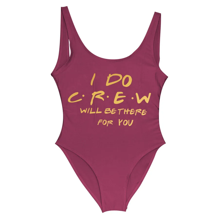 Золотой набивной невесты "I DO Crew" пляжная одежда невесты Цельный купальник Maillots de bain femmes боди подкладка бикини