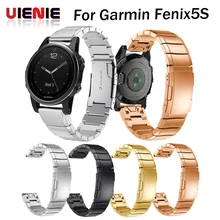 Роскошный 20 мм Легкий браслет для Garmin Fenix 5s ремешок для часов Ремешок из нержавеющей стали gps быстрая установка полосы ремень
