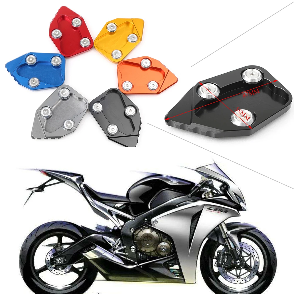 

For Honda CBR1000RR 2008 2009 2010 2011 2012 2013 2014-2016 CNC Motorcycle Kickstand Foot Side Stand Extension Pad Support Plate