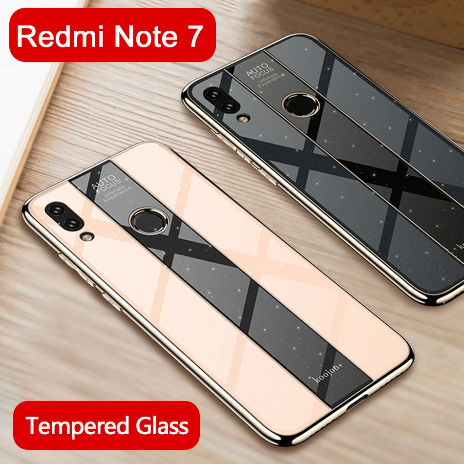 

Phone Case for Xiaomi Redmi Note 7 Case Shockproof Plating PC Mirror Hard Back Cover for Redmi Note 7 Cases Capa