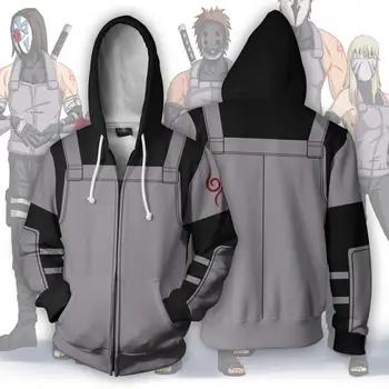 

2019 anime NARUTO Costumes NARUTO Hoodies Jackets Cosplay NARUTO assassin 3D Printed zipper Hoodie Sweatshirts