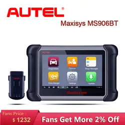 Autel MS906BT OBD2 Авто сканер Бортовая Система диагностики 2 автомобиля диагностический сканер Eobd Automotivo Automotriz автомобильные сканирования