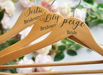 

Personalized Wedding Hanger, Bride, Bridesmaid, Custom engraved Hanger with date, Wedding Gifts
