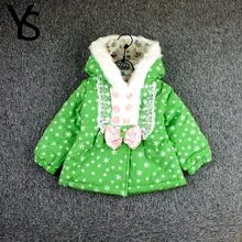 9m-3T High Quality Winter Baby Girls Toddler Children Cotton Coat Fur Warm Jacket OutWear Clothing Garment 12m 18m 2TClearance