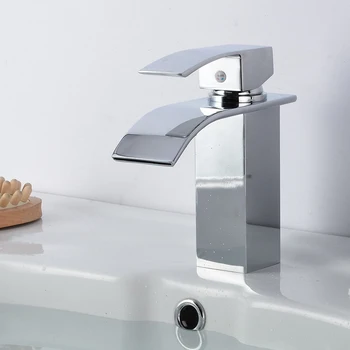 

Square Wide Mouth Faucet Copper Alloy Faucet for Bathroom Basin JDH99