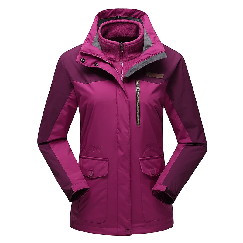 Ladies Winter 3in1 Windbreaker Fleece Liner Jacket Women Waterproof ...