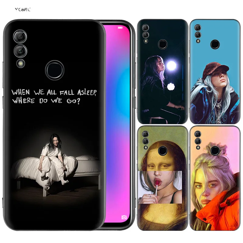 

Silicone Cover Case for Huawei Honor 10 9 Lite 8X 8C 8A Y6 Y7 Y9 7A Pro Prime 7C 2018 2019 V20 Where Do We Go Billie Eilish Khal
