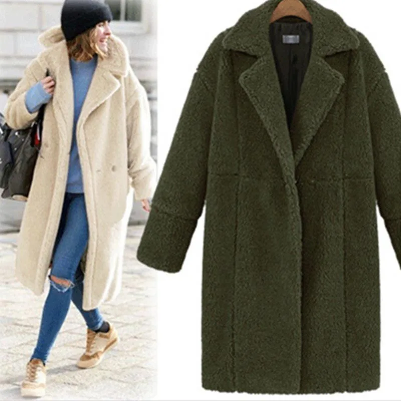 Женские пальто, зимнее черное пальто, осеннее и зимнее новое женское кашемировое пальто с длинным рукавом, одноцветное длинное пальто, шерстяное пальто