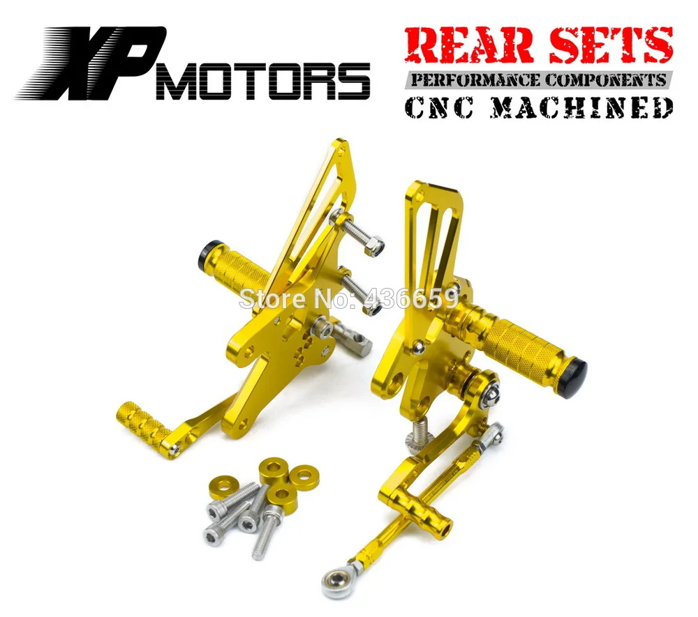 

Gold Race CNC Adjustable Foot Pegs Rear Sets For Kawasaki Ninja 250R EX250 2008 2009 2010 2011 2012 2013