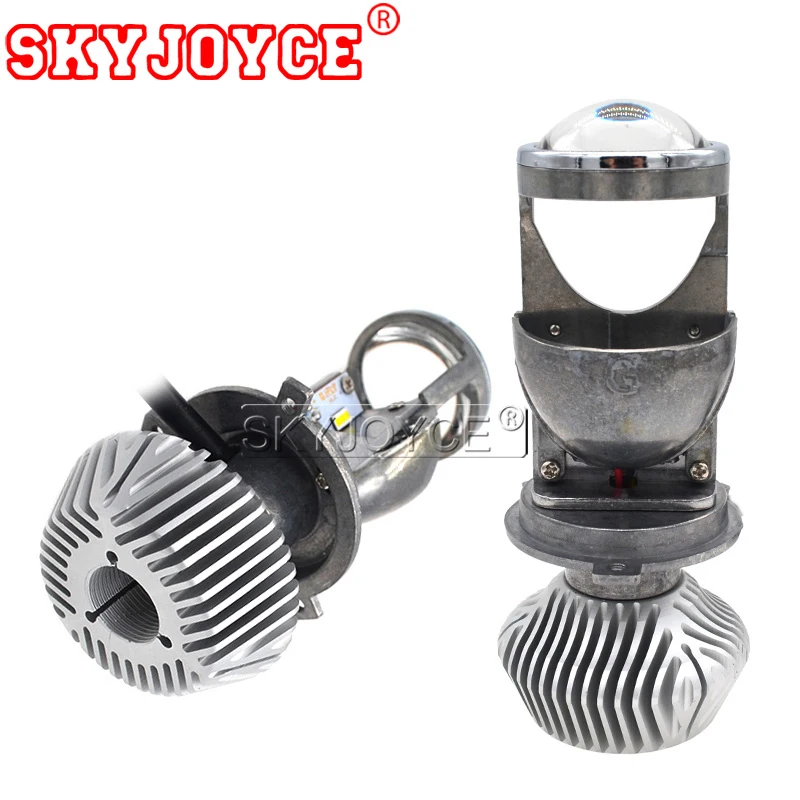 SKYJOYCE 35W 70W Mini H4 LED Projector Lens Bulb Car Styling LHD RHD H4 High Low Beam 12V24V 5500K White Car LED Headlight H4 (10)