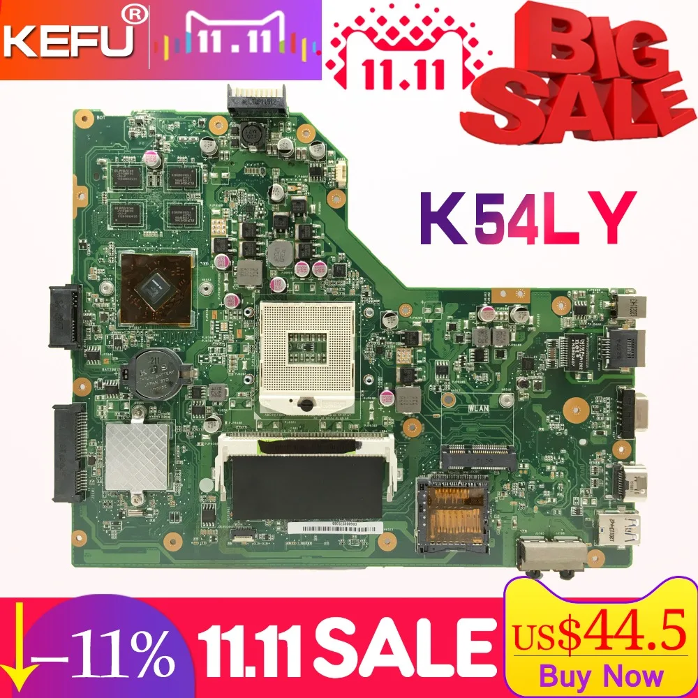 KEFU For ASUS K54LY K54HR X54H X54HR REV.2.0/2.1 1GB Video laptop motherboard tested 100% work original mainboard KEFU For ASUS K54LY K54HR X54H X54HR REV.2.0/2.1 1GB Video laptop motherboard tested 100% work original mainboard