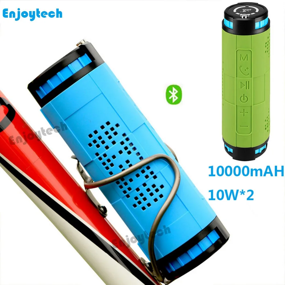 

20W Wireless Bluetooth Speaker 10000mAh Outdoor Climing Waterproof Loudspeaker for iphone Android phone with TF Card Speaker Bag