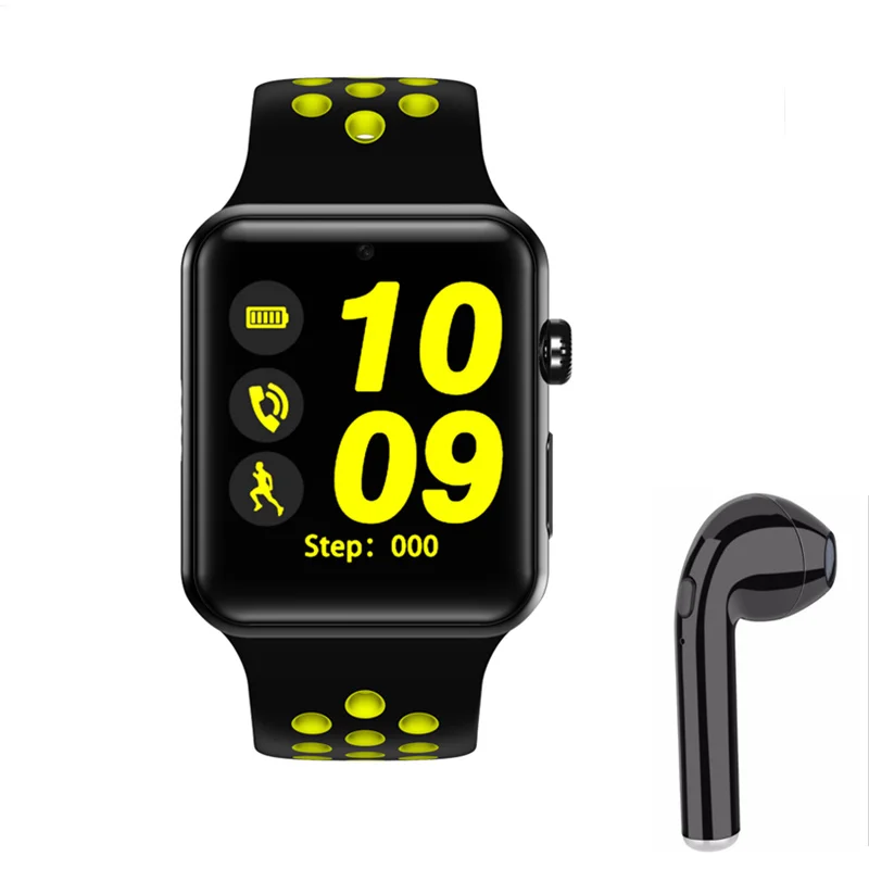 Умные часы с Bluetooth для apple watch, умные часы для мужчин, смартфон DM09 IWO 1:1 reloj inteligente hombre для дропшиппинга - Цвет: yellow add earphone