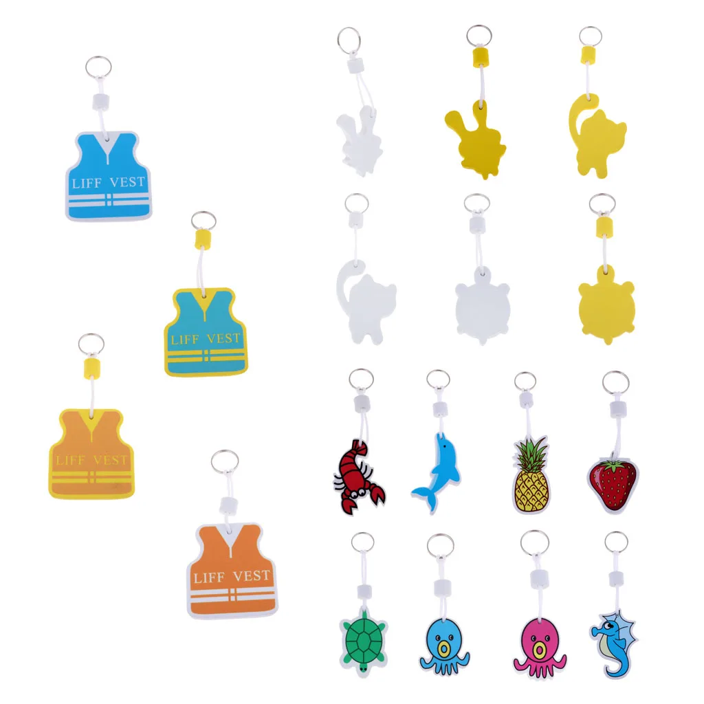 Key Float Floating Key Ring Floatable Keychain Buoyant Key Chain for Water Sports Boating Marine Kayaking Canoeing Fishing