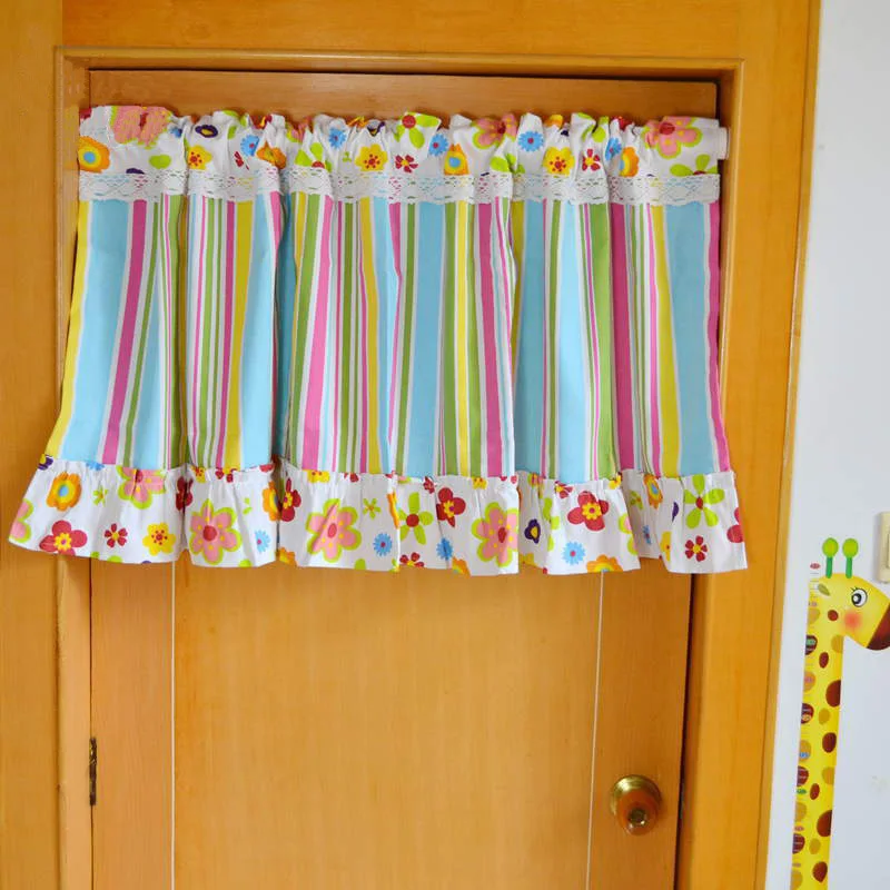 Aliexpress Striped Valance Curtains Multicolor Canopy Aliexpress Striped Valance Curtains Multicolor Canopy Window Fringe Curtain Kitchen Door Short For Kids Bedroom Roman Blinds From