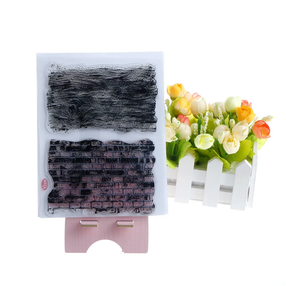 Brick Wall Background Scrapbook DIY photo cards rubber stamp transparent stamp clear stamp