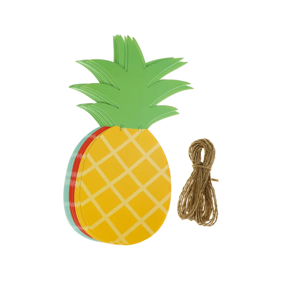 

1set Pineapple Banner For Home Decoration Single Bunting Garland Party Favors Size: 16cm X 14cm Length Size: 5m