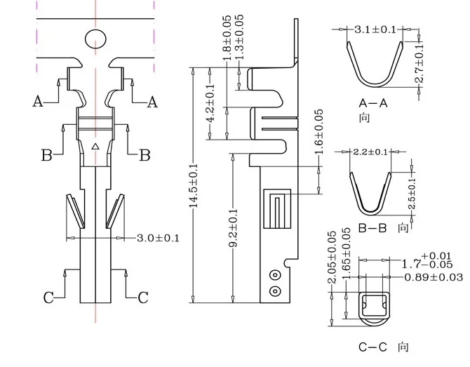 4.2 Female Terminal Drawing