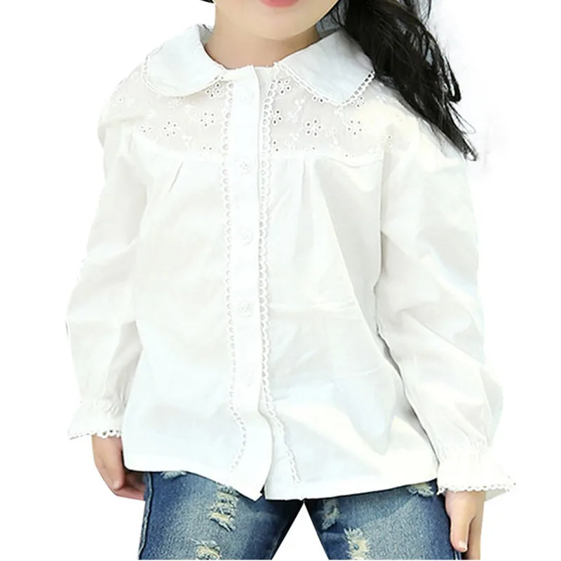 Купить Белую Рубашку Для Девочки