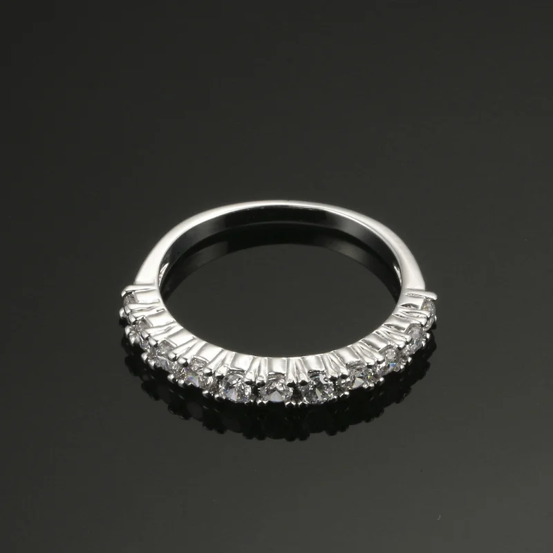 Роскошное серебряное кольцо на палец с кубическим цирконием, модное кольцо на палец для свадьбы и помолвки, ювелирные изделия для женщин DFR589