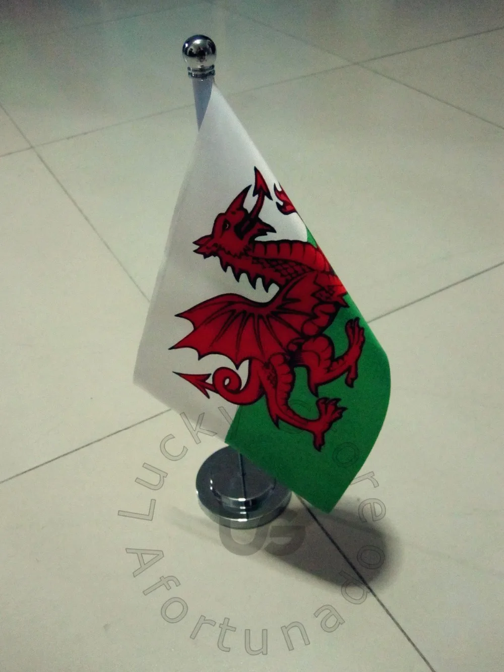 Flag stand single flag type 161211 using for the desk stainless steel