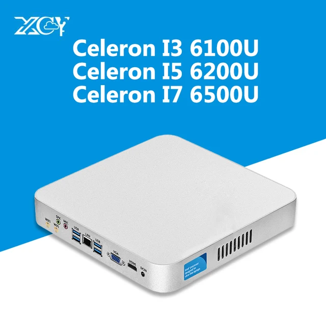Special Offers XCY Intel Core i7 6500U i5 6200U i3 6100U Mini PC 8G RAM 240G SSD Wifi Kaby Lake Win10 Fan 4K HTPC Nuc HD Graphics 520 Computer 