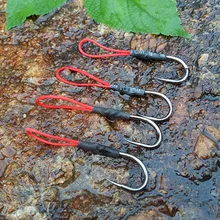 5pcs Stainless Steel Jigging Spoon Fishing Hook Pesca Peche Fish Hanken anzuelos Jig Hooks Assist Fishhook For Sea Fishing