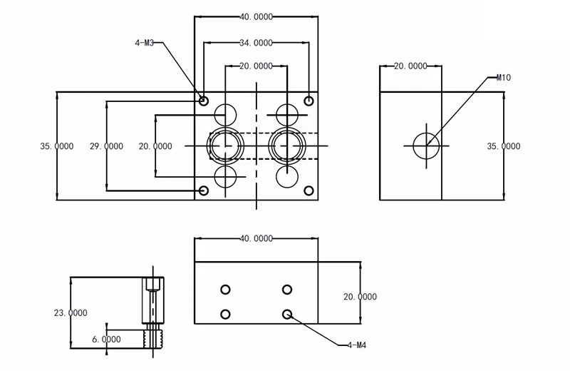 1 комплект 1,75/3 мм Kraken Quad экструдер Hotend Kraken 4 Мульти головки 4 цвета с водяным охлаждением Горячий Конец экструдер комплект 3d принтер экструдер