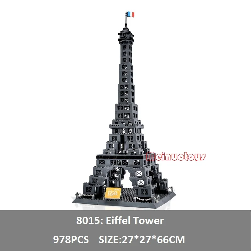 

Compatible Legoe Creator Expert City Building Blocks toys for Children Bricks World famous Building models La Tour Eiffel Tower