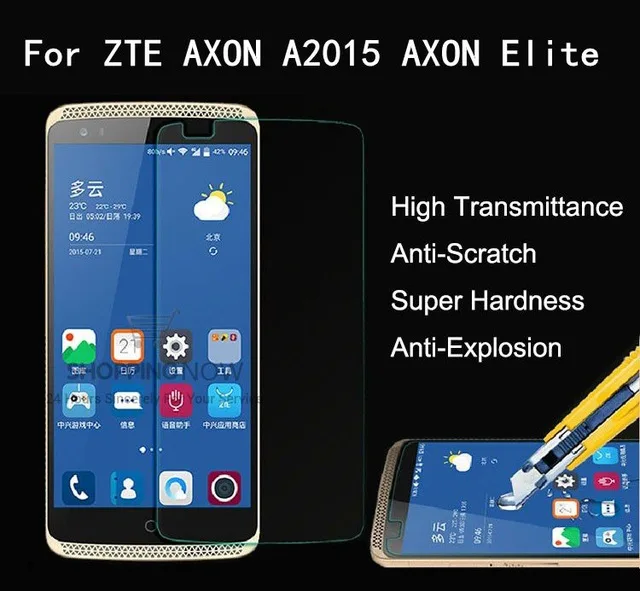 

2.5D Tempered Glass For ZTE AXON A2015 High Quality Protective Film Explosion-proof Screen Protector for AXON Elite cell phone