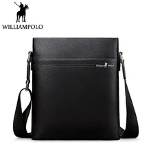 WilliamPolo Luxury Brand Business Shoulder Bag Men’s Messenger Bags Genuine Leather Cross Body Male Handbag Gentlemen Gift