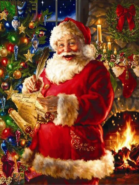 diamante bordado papai noel diy 5d mosaico de imagens de strass
