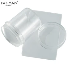 3.8 CM Grande Testa Del Silicone Della Gelatina Stamper Trasparente Timbro Raschietto Strumenti di Trasferimento Che Timbra il Piatto Cap Modelli Unghie artistiche Manicure(China)
