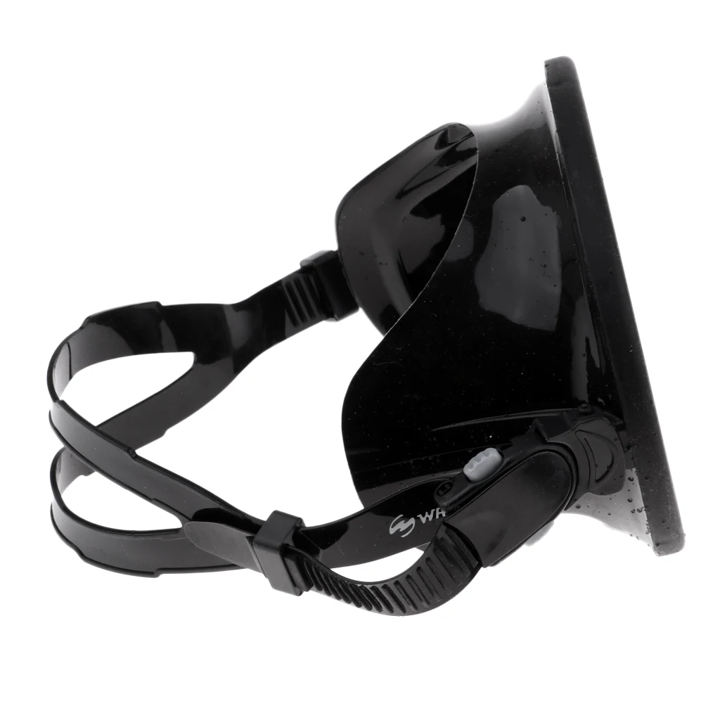 MagiDeal 16x13cm/6.3x5 inch Adults Anti-leak Wide View Spearfishing Scuba Free Diving Mask Goggles Black   